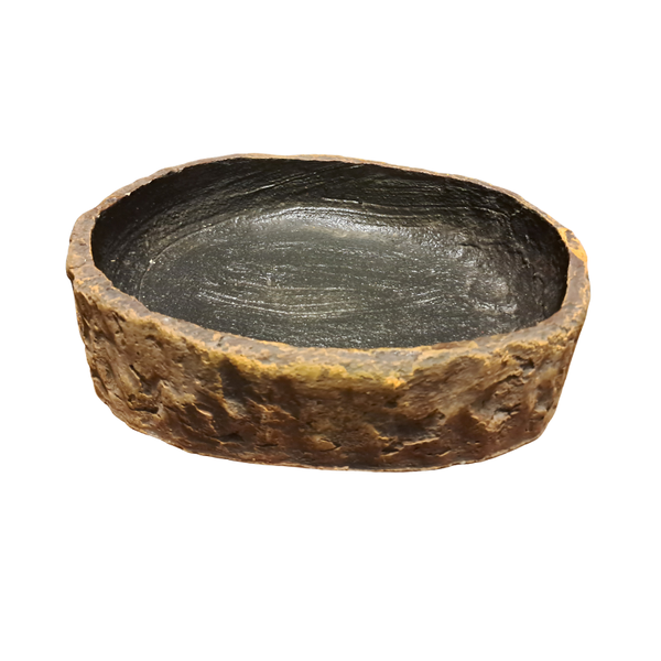 Reptile Log water &amp; Feed Bowls - Large Bowl 22cm x19cm x 7cm
