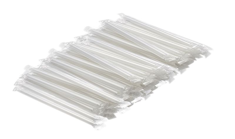 200 Individually Wrapped Disposable Jumbo Smoothie Straws