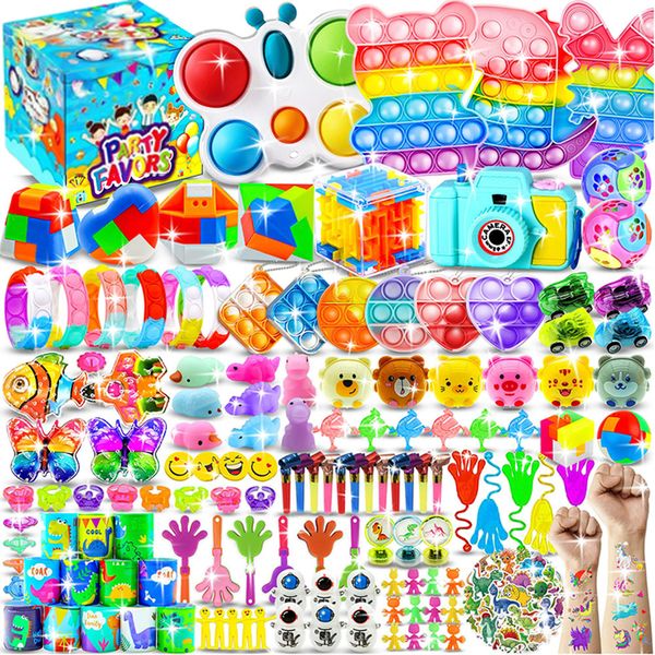 Party Favours Toy Birthday Prizes Reward Fidget Toys Pack - 206 Piece