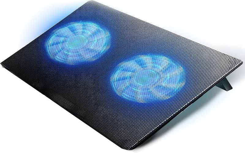 Laptop Cooling Pad with 2 Fans and 6 Height Adjustable Heights
