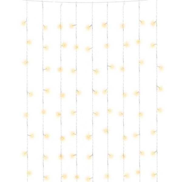 3M x 2M Curtain Fairy Lights Warm White - EMS