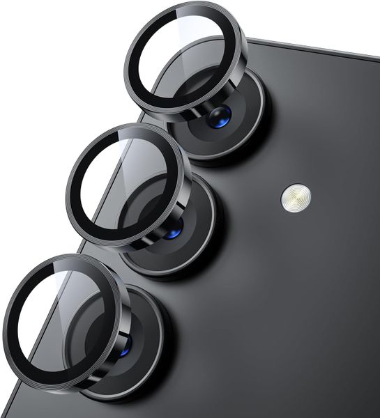 HD Metal Camera Lens Protector Compatible with Samsung Galaxy S26 - Black