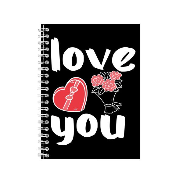 Love You A5 Notebook Spiral Lined Trendy Notepad image