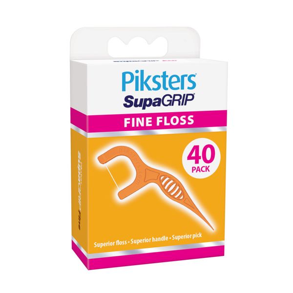 Piksters SupaGRIP Floss Picks Fine 40pk