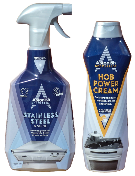 Stainless Steel Cleaner &amp; Hob Cleaner | Grease Remover | Astonish
