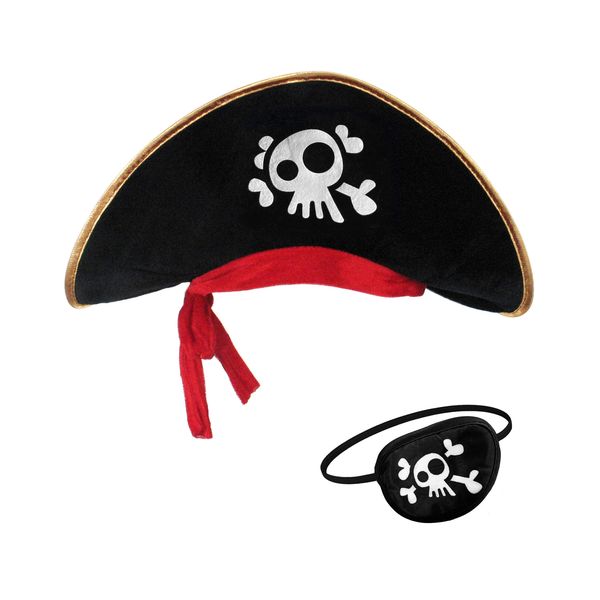 Kids' Pirate Hat &amp; Eye Patch Set