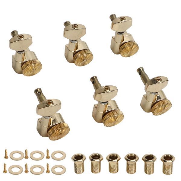 Gold non-rust tuning pegs set (6 right)