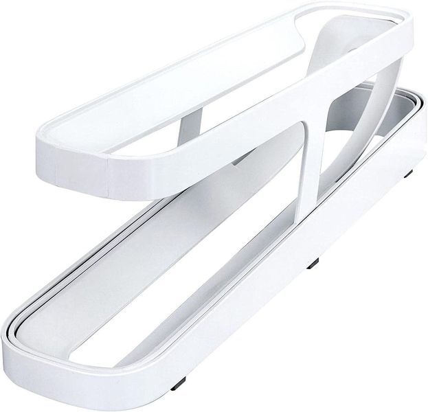 Two Tier Egg Dispenser Rack - White
