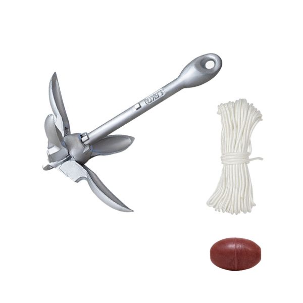 Folding Anchor 1.5KG With 20m Tow Rope and Buoy For Kayaks, Canoes Etc