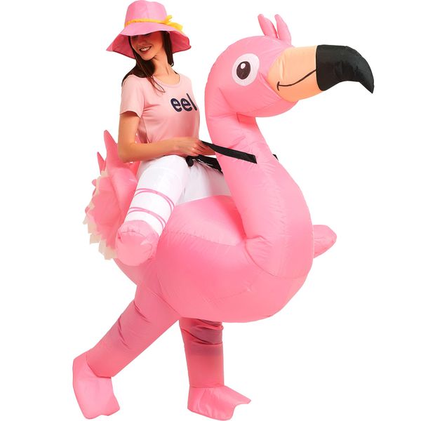 Inflatable Flamingo Carry-me Costume