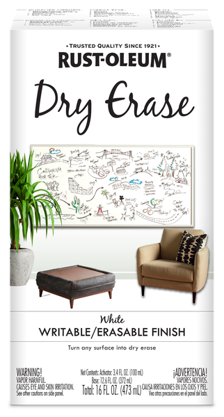 Rust-Oleum Dry Erase Gloss Paint White - 473ml