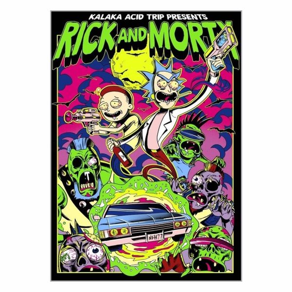 Rick and Morty Green Poster - A1