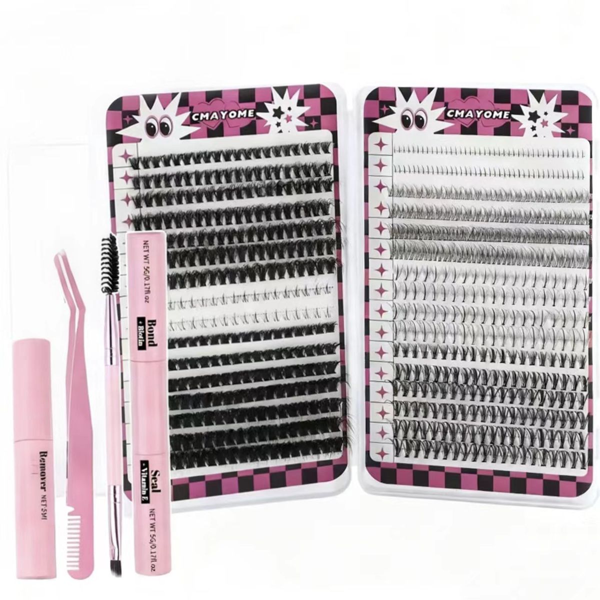 742 Pieces Thick Cluster Eyelash Extensions 8-16mm DIY False