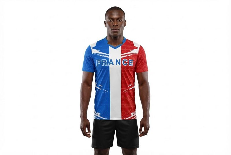 France Flag Sublimation T-Shirt - French Tricolor Graphic Tee