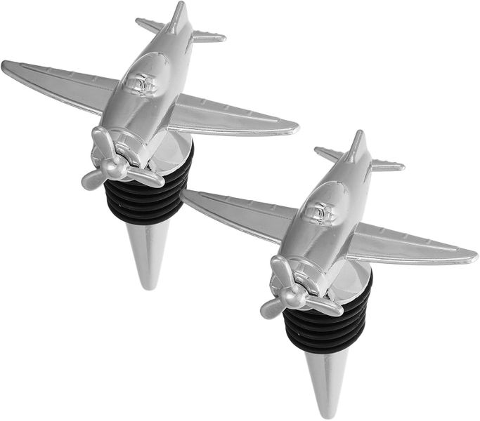 Aircraft Shaped Alloy Wine Bottle Stoppers Metal Seal Plug Wine