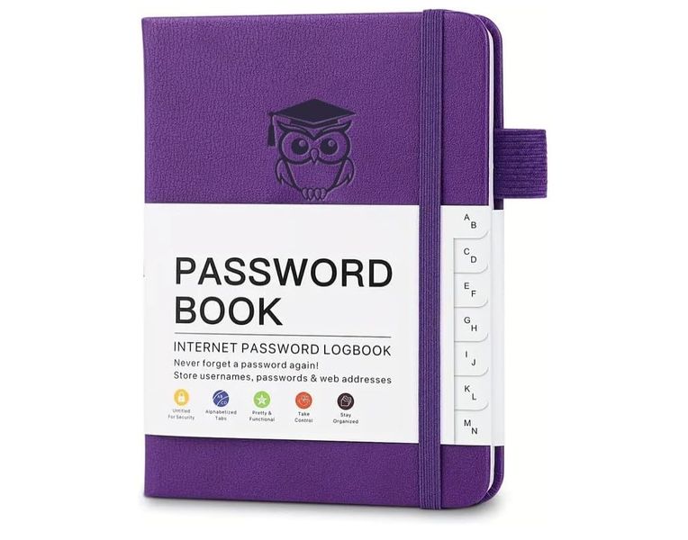 Password Keeper Book with Alphabetical Tabs Small Password Books for Senior