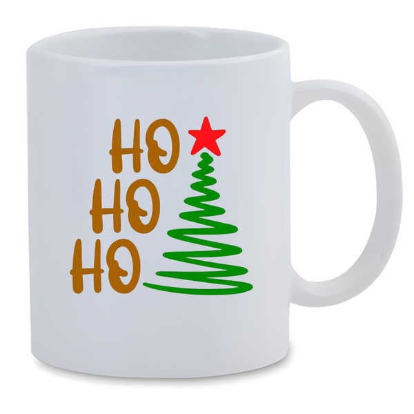 White Ceramic Mug 350ml - Ho Ho Ho Merry Christmas