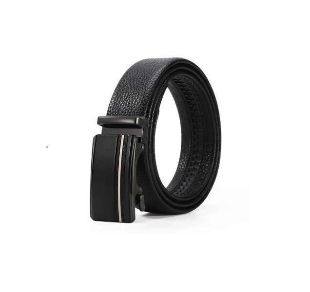 Men Black Leather Belt