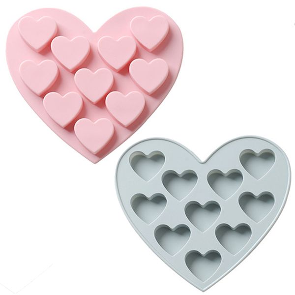 Cake Mold Love Silicone DIY Soap Chocolate Baking Ice Tray Mold - 2 Pieces