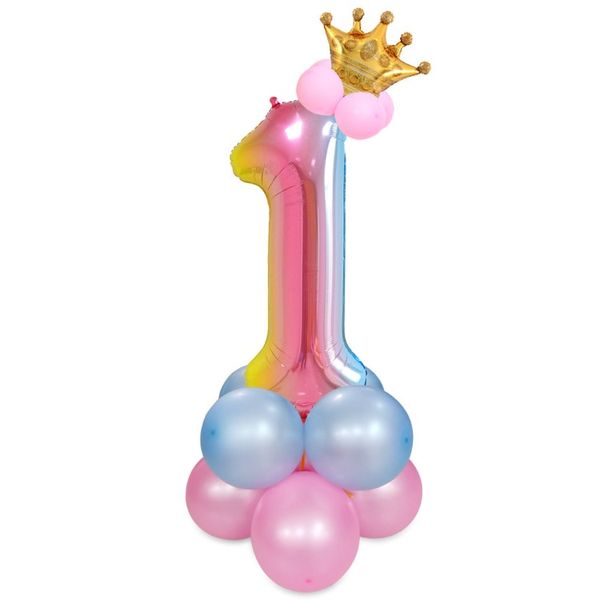 iKids Crown Birthday Balloon Set Number 1