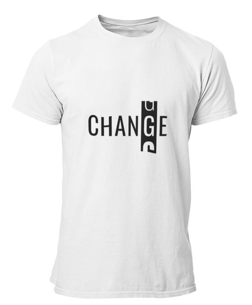 PepperSt Mens White T-Shirt - Change