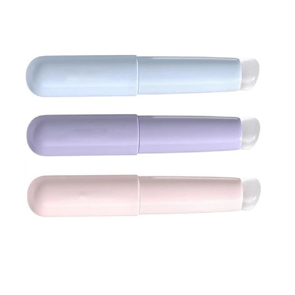 3 Piece Reusable Silicone Lip Brush Applicator with Lid
