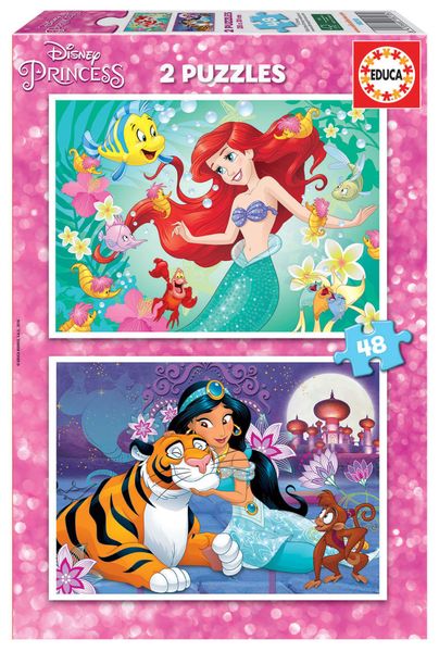 Educa Ariel and Jasmin Puzzle - 2x48 Piece