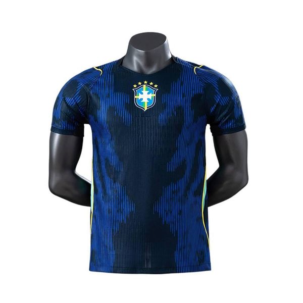 Men's Football Soccer Jersey Shirt For Brazil - Navy Blue - S-2XL
