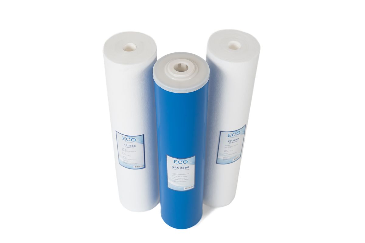 ECO Water Filters 20 inch Big Blue 3-Stage Replacement Filter Set