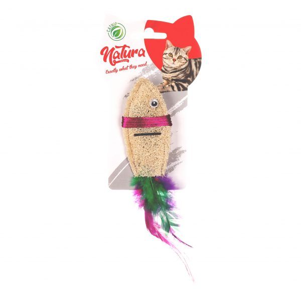 Natura Natural Sponge Fish Cat Toy