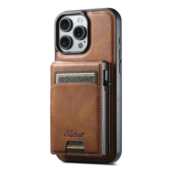 Oil Wax Leather Magnetic Phone Case Compatible with Apple iPhone 16 Pro Max