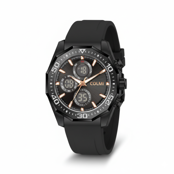 Colmi Nox - Black &amp; Rose Gold Sport Chronograph