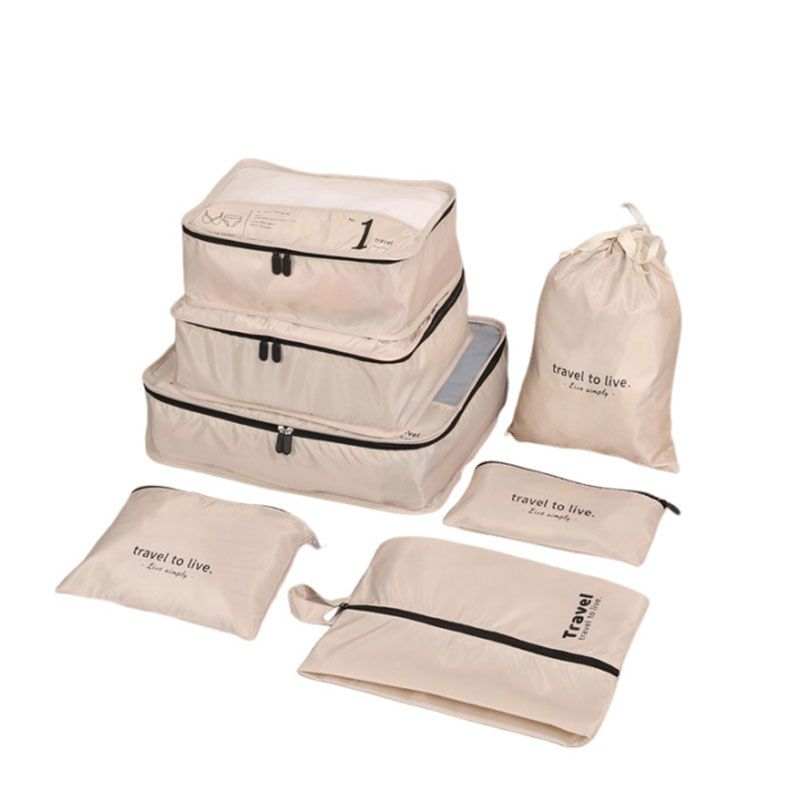 Portable simple travel luggage sorting and storage bag combination