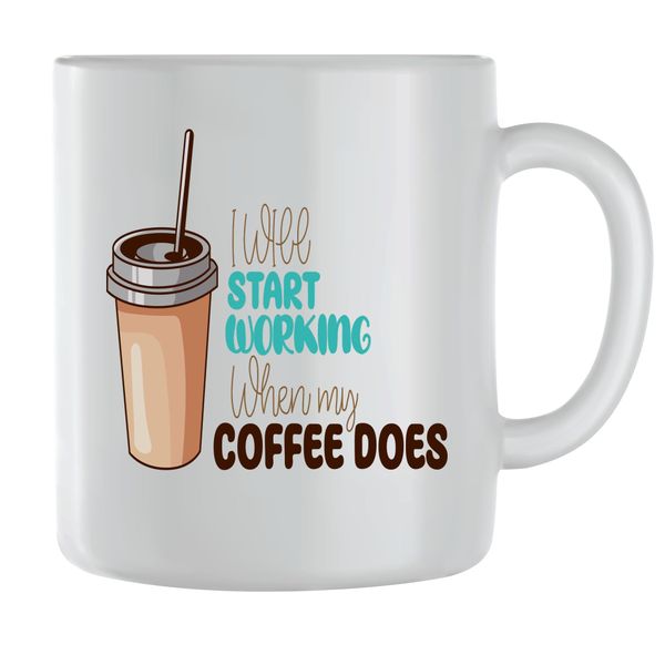 Working Coffee Mugs for Men Women Trendy Graphic Sayings Cups Present 119