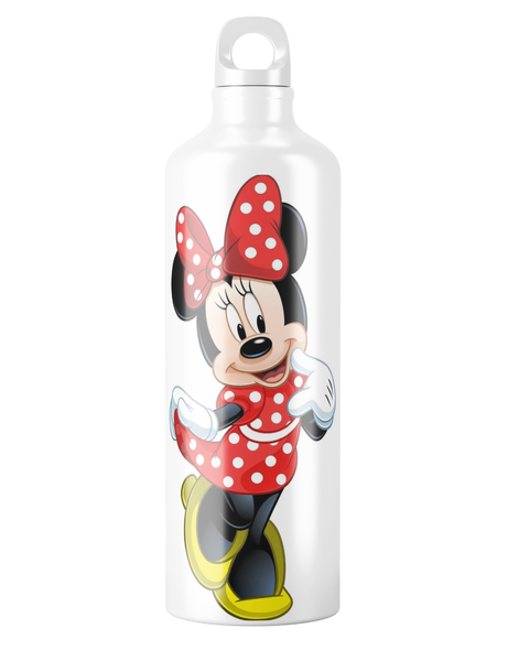 Katz Designs - Metal Water Bottle - Minnie Mouse Red Dress Standing