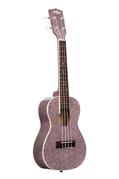 KALA Pink Champagne Sparkle Concert Ukulele with Bag