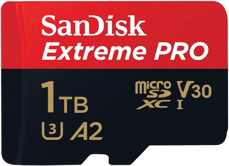 SanDisk Extreme PRO 1TB microSDXC UHS-I Card,A2, V30, U3,200MB/s, w/Adapter
