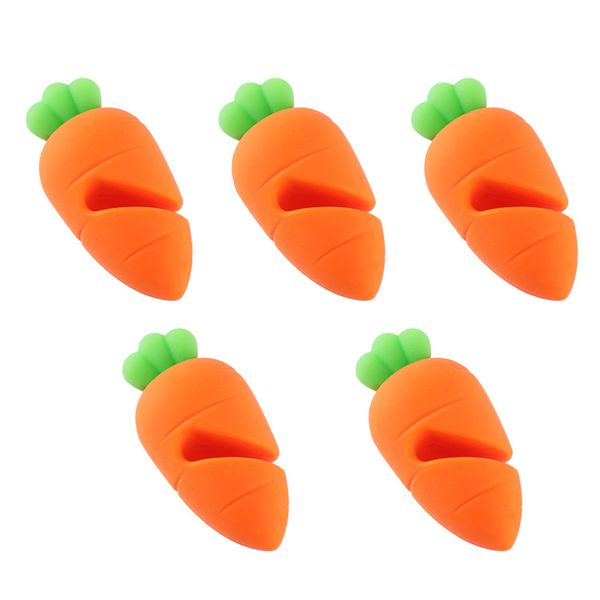 5-Piece Silicone Carrot Pot Lid Lifter, Anti-Overflow Kitchen Gadget.