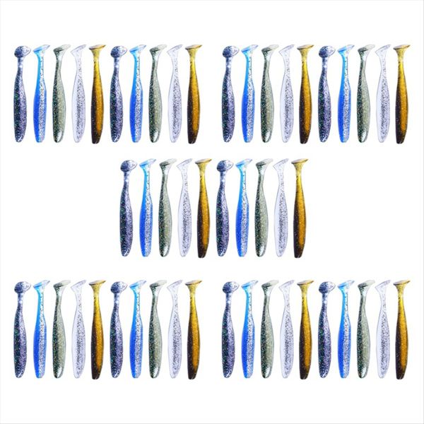 50Pcs Soft Lure Silicone Bait Wobbler Fishing 7cm