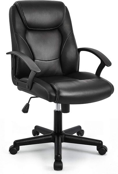 Office Chairs - Faux Leather Swivel Premium - Black Colour