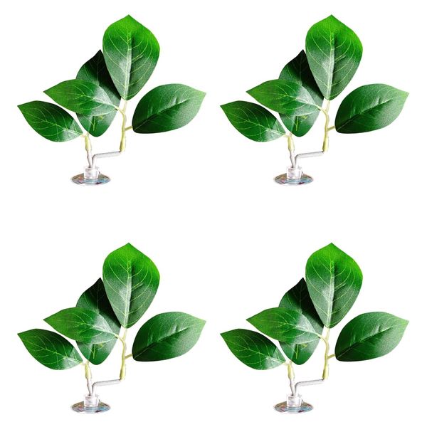 Realistic Aquarium Fish Leaf Plant - Set of 4