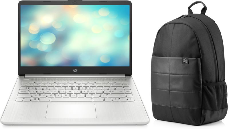 HP Laptop 14s | Core i5 | 8GB | 256 SSD | 14" FHD - Silver + HP Backpack