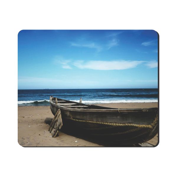 Mouse Pad -Blue Stranded Boat