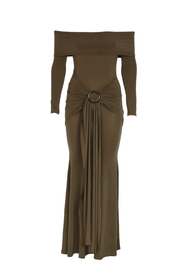 sage green dresses south africa Green Floral Midi Dress with Ruffle Detailing