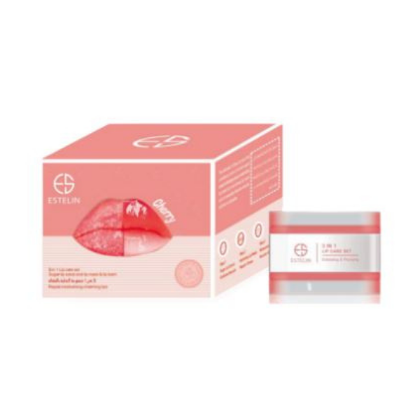 Estelin - 3 In 1 Set - Cherry Sugar Lip Scrub / Lip Mask / Lip Balm