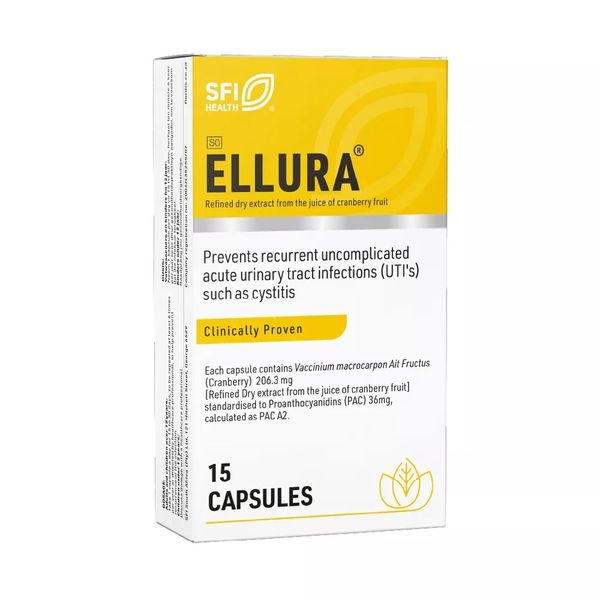 Flordis Ellura Cystitis and Urinary Tract Health (UTI) Capsules 15’s