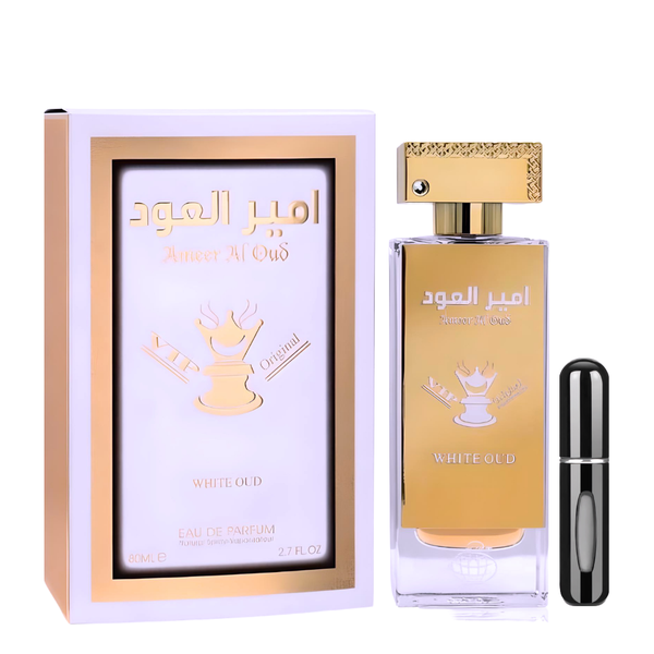 Ameer al Oud White Oud EDP - 100ml &amp; Refllable Decant with Perfume
