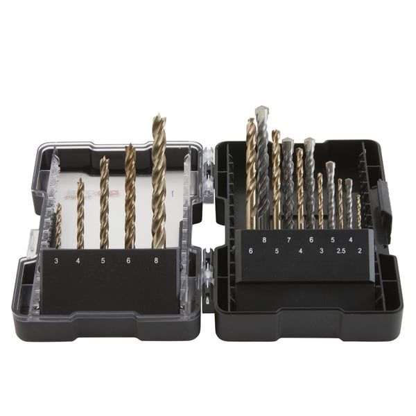 Dexter Pro - 16 Piece Drill Set - 5 Hardwood, 6 Metal, 5 Masonry