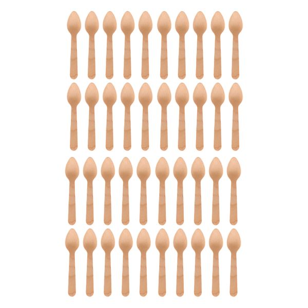 Regent Disposable Bamboo Mini Cocktail Teaspoons 110mm 2 pack 40 Pieces