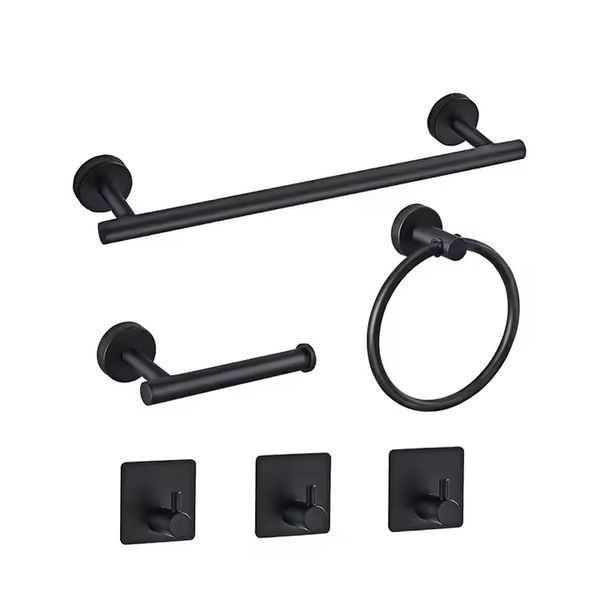 6 Piece Stainless steel Wall Mount Towel Rail &amp; Bath Accessories Set